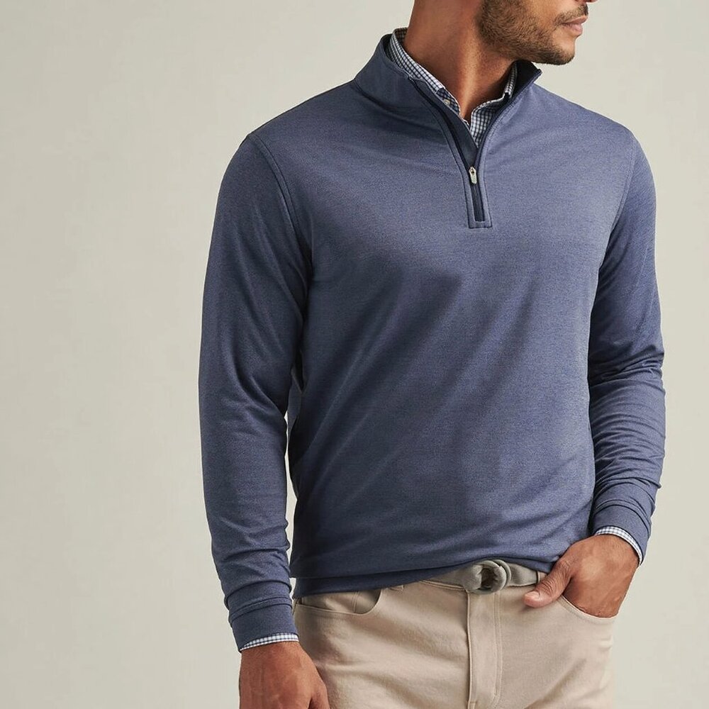 Perth Mélange Performance Quarter-Zip - Brand New